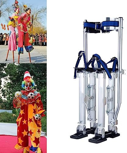 YCNLYSSR Verstellbare Stelzen, Trockenbaustelzen, 15'' 40'' verstellbare Aluminium-Werkzeugstelzen mit schützenden Knieschützern, langlebige und rutschfeste Arbeitsstelzen für Sheetrock-Malerei,