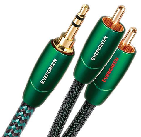 AudioQuest EVERGREEN Stereo Connection Cable with 3.5 mm Jack and 2 Outputs RCA (J2P) 1.5 m
