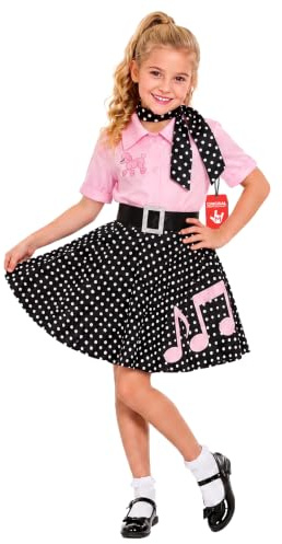 Rock n Roll Dress costume : Kids size Mediuml 6-8 yrs