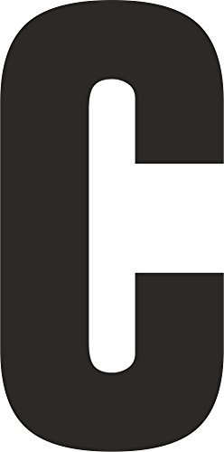 Self Adhesive Vinyl Letters/Numbers 25cm - Ideal for Signs/Wheelie Bins/Vehicles (Black C)