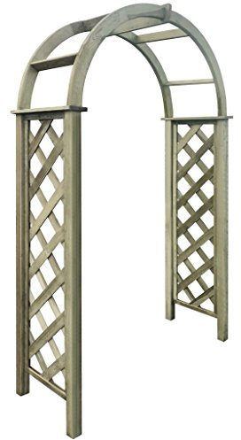 Festnight Pergolato Arco a Traliccio Porta in Legno Verde di Pino Impregnato per Pianti da Giardino per Esterno 110 x 30 x 230 cm