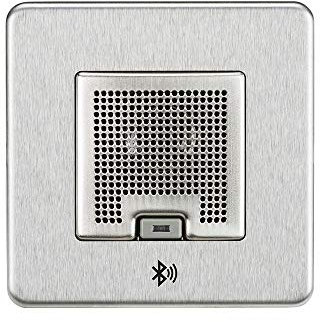 Screwless 3W RMS Bluetooth Speaker Outlet - Brushed Chrome