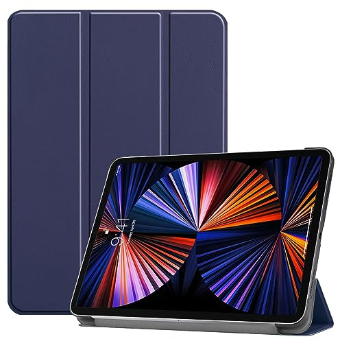 Kepuch Custer Coque pour iPad Air 13 2026 2025 2024/iPad Pro 13 2024/iPad Pro 12.9 2022 2021 2020 2018,PU-Cuir Étui Housse - Bleu