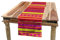 ABAKUHAUS Mexikaner Tischläufer, Vibrant Lizard Folklore, Esszimmer Küche Rechteckiger Dekorativer Tischläufer, 40 x 300 cm, Gelb Magenta