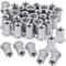 100 Stück 1/4-20 Aluminium-Flanschmuttern, Nietmuttern, UNC Flachkopf, Nietmuttern, Gewindeeinsatz