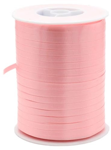 Geschenkband Ringelband 5mm x 500m Farbe: zartrosa puderrosa // Star Newflower Klebeband, Rolle mit Verschluss, 5 m x 500 m, Rosa