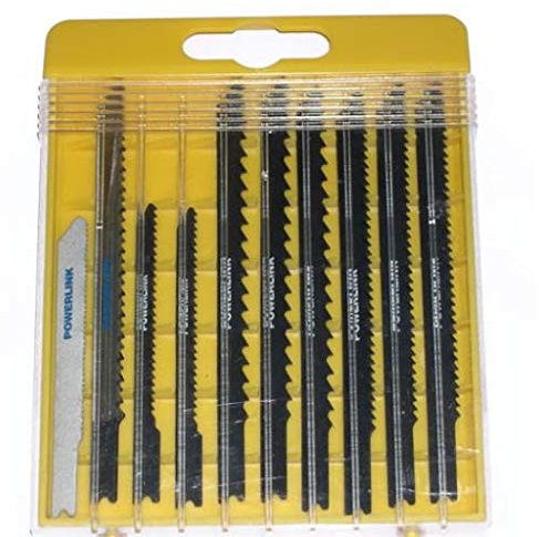 Stichsägeblatt Set 10 tlg. Holz Laminat Metall Kunststoff Stichsägeblätter