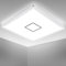 B.K.Licht - LED Deckenlampe mit indirektem Licht, ultraflach, neutralweiße Lichtfarbe, LED Panel, Deckenleuchte, Lampe, Wohnzimmerlampe, Schlafzimmerlampe, Küchenlampe, 29,3x29,3x2,8 cm, Weiß