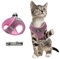Hundegeschirr Set mit Leine für kleine Hunde - Brustgeschirr ausbruchsicheres Katzengeschirr Welpengeschirr Step-In Geschirr für kleine Hunde, Welpen, Katzen S Rosa