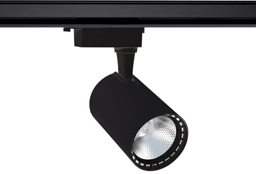 LEDKIA LIGHTING - Foco Carril LED Monofásico | 30W | 2100 lm | Direccionable | Instalación Sencilla | Para Tiendas y Exposiciones | Blanco Neutro 4000K, Policarbonato