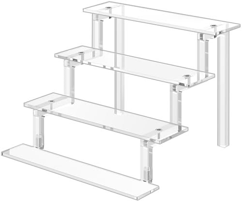 WINKINE Amiibo Funko Pop Figurenständer, 4 Etagen, Klarer Acrylständer für Dekoration und Organisation