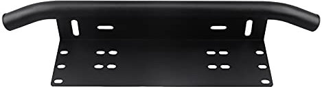 Anhui-dsb Car-styling Auto License Plate Light Frame Led Light Bar Working Lights Fog Lamp Number Plate Mounting Bracket Holder (Color : Black)