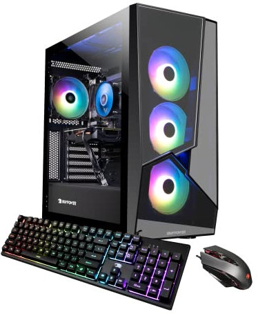 iBUYPOWER Pro Gaming PC Computer Desktop SlateMR 215a (AMD Ryzen 5 5600G 3.9 GHz,AMD Radeon RX 6600XT 8GB, 16GB DDR4, 480 GB SSD, WiFi Ready, Windows 11 Home)