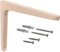 Gedotec Holzkonsole aus Buche | 1 Stück Regalwinkel aus massivem Naturholz | 300 x 200 mm | TAUM | paarweise Tragkraft bis 45 kg | Regal-Halter geeignet für Bücherregale | Schwerlastträger Wandregale