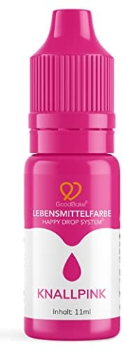 GoodBake Lebensmittelfarbe Pink (11 ml) – intensive Lebensmittelfarbe – hochkonzentrierte Farbe - zum Einfärben von Torten, Fondant, Buttercreme, Getränke, Schleim uvm. 100% vegan