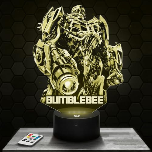 Lampephoto.fr Nachttischlampe - Touch-Nachtlicht Bumble bee 3D-LED-Lampe Illusion, Geschenkidee Weihnachten Geburtstag Junge und Mädchen Nachttischlampe Kinder- oder Erwachsenenzimmer TOP