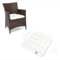 HAVE A SEAT Living - Stuhlkissen 48x46 cm (6 St.) - Rattanstuhl Sitzkissen Outdoor - Wetterfest, Waschbar bis 95°C, Orthopädisch - Made in Germany (6er Set - 48x46 cm, Weiß)
