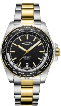 Rotary World Timer Men's Two-Tone Watch GB05371/04