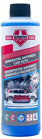 BÖRFH Scheibenfrostschutz Konzentrat -60°C, Effektiv gegen Frost und Eis bei -60°C, Einfache Anwendung, Langer Schutz, Umweltfreundlich, Kristallklare Sicht (1 x 250ML) (1)