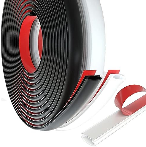 WZERHO 10m Türdichtung Selbstklebend,Haustür Dichtung,Türdichtung Haustür,Türrahmen Dichtung,Dichtungsgummi,Türen Dichtung,Tür Gummidichtung,Türdichtungen Selbstklebend (Weiß 10m)