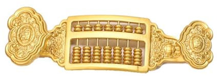 LONDAEE Messing Ruyi Abakus Griff Stück Ornament Messing Bronze Feng Shui Maskottchen Reichtum Vermögen Skulptur Viel Glück Verheißungsvolle vermeiden Böse Heimdekoration