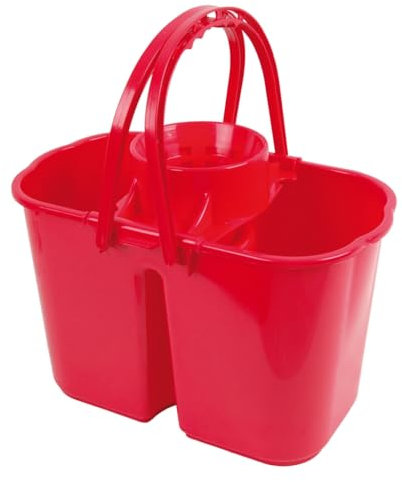 GENERIC 14L RED Double Mop Bucket & Wringer 8+6ltr 102950R