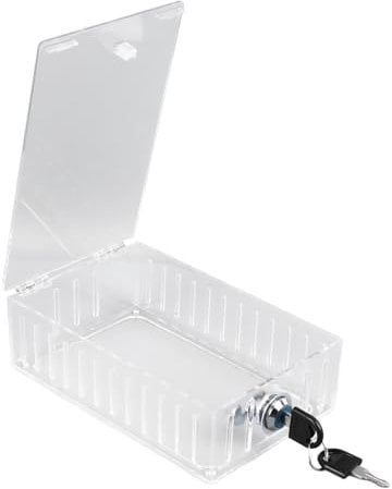 Thermostat, Transparent Design, Universal Thermostat Lock Box with Key, Helps Control Energy Usage, Easy Installation, for Home, Restaurant, Office, and School