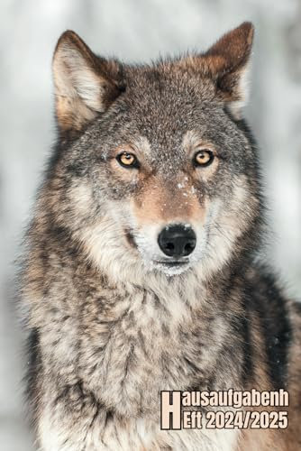 Hausaufgabenheft 2024/2025: Der perfekte Schulplaner , Raum Für Fach, Aufgaben, Notizen , DIN A5 , Ideal für Mädchen, Jungen und Teenager , Wolf