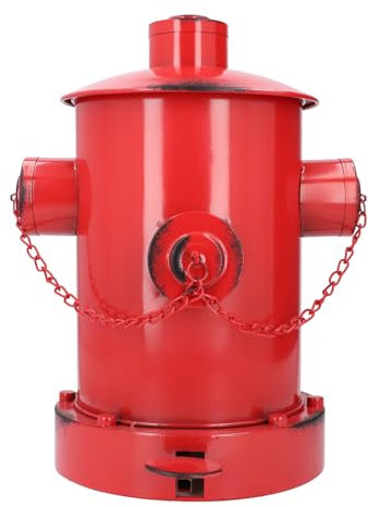 Asixxsix Cubo de basura con cubo interior, cubo de basura decorativo de estilo industrial para interiores y exteriores, cubo de basura con pedal de hierro para el hogar, la cocina (rojo)