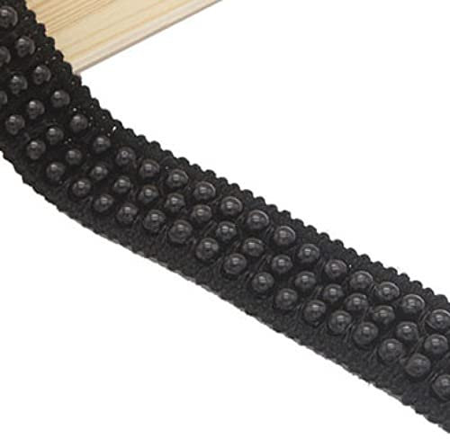 CHFYIJYHM Spitzenband mit Perlen, 91 cm, für Bastelarbeiten, Kleider, Nähen, Kleidung, Kleidung, Zubehör, Spitze (Stil 9, Schwarz, 2,5 cm)