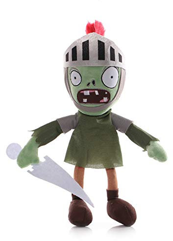 iFii Profession PVZ Zombie Plush 30cm, Cute Plants Vs Zombies Plushies Officer/Businessman/Farmer/Thief/Knight Zombie Cosplay Stuffed Animal Doll Gift for Fans (Knight zombie)