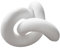 Generic Knoten-Skulptur, Infinity-Knotentyp, Kunstharz, Tischdekoration, Knoten-Kunst, Couchtisch, Zuhause, Weiß
