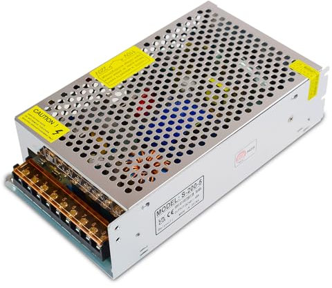 Baiyouli Alimentation 5V 40A 200W Adaptateur Transformateur AC 110V/220V à DC 5V Convertisseur de Commutation Convient aux convertisseurs LED,caméras,bandes lumineuses LED,imprimantes 3D