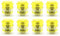 8 piezas de corona coreana original de 30 mm silenciosa 203C-S botón Arcade Cherry Switch DIY Joystick PC PS3 HITBOX juego de lucha (amarillo)