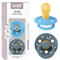BIBS Colour Studio Schnuller 2er-Pack, BPA-frei, Kirschform Nippel. Naturkautschuk/Latex, Hergestellt in Dänemark, Größe 3 (18+ Monate), Breeze/Petrol