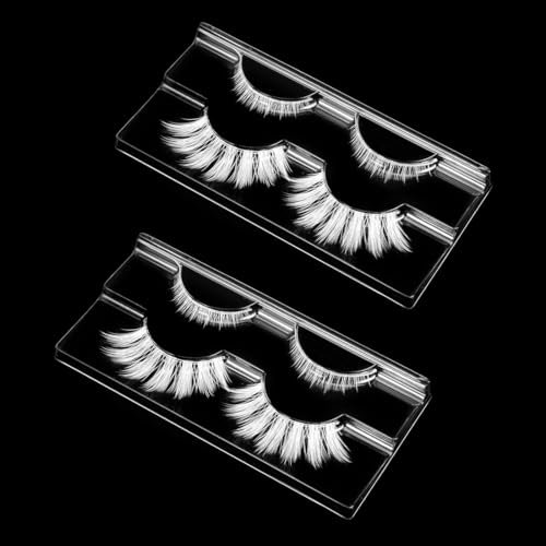 XOXVURI 4 Paia Ciglia Bianche Halloween Cosplay Anime Ciglia Ciglia Bianche Cosplay Manga In Stile Giapponese Strumenti Di Estensione Delle Ciglia Per Feste Di Halloween