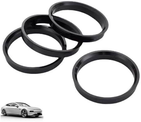 4 Stück Zentrierringe 66.6 Auf 57.1,Radnaben-Zentrierringe für Vw Mercedes-Benz Und Audi Skoda Mercedes BMW Chrysler UVM Bosch E Series Vivo Bowo Dongfeng Jili Cherry Smart,Kunststoff Schwarz