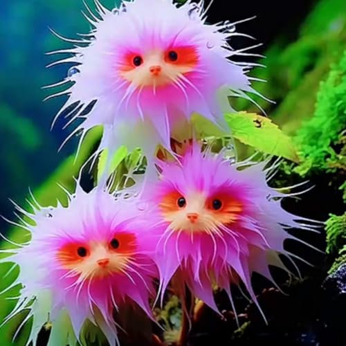 Rotyroya 100pcs Katzen Orchideen Blütensamen, einfaches Pflanzen seltener Katzengesichtsorchideensamen, Nicht gentechnisch veränderte Blumen Samen für Gartenblumentöpfe im Freien, Geschenk Frauen G