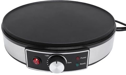 Elektrischer Crêpe-Maker, 30 cm große elektrische Grillplatte und Crêpe-Maker, antihaftbeschichtete Crêpe-Pfanne mit Teigspachtel, LED-Kontrollleuchten (US-Stecker 220V)
