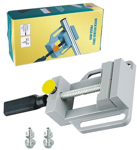 Precisions Aluminum Drill Press Vise Small Workbench Quick Releasing Clamp for Secure Clamping in Workshops and Studios