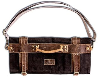 Flint & Flame Pro Series Waxed Canvas & Leather Knife Wrap