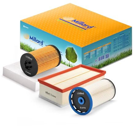 Millard Filters MZ-3141 Diesel-Filterset ohne Wassersensor. Kompatibel mit Seat Leon und Ateca 1.6 TDI/2.0 TDI, VW Golf 1.6 TDI Diesel