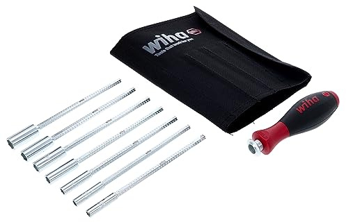 Wiha 28198 Drive-Loc VI Metric Nut Drivers Interchangeable Blade Set in Durable Pouch, 8-Piece