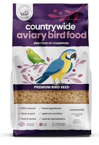 Countrywide Plain Canary Seed 20 kg - Premium Quality - Oil and Protein Rich - For Canaries, Budgerigars & Finches - Healthy Cage & Aviary Bird Food