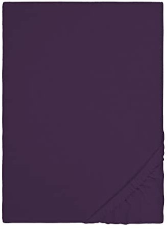 biberna Feinbiber-Spannbetttuch 0002744 dunkel violett 1x 180x200 cm - 200x200 cm