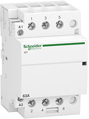 Schneider A9C20863 Contactor Ict 63A 3No 220-240 Vac, White, Set Of 4 Piece