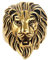 COPAUL Schmuck Herren Edelstahl Ring Löwe Gold Größen 54 (17.2) - 75 (23.9)