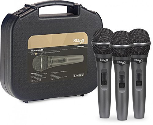 Stagg SDMP15-3 Cardioid Dynamic Microphone Set fo 3 for Live Performance