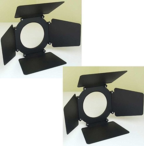 Varytec 2357-2 x PAR 30 Torblende Flügelbegrenzer Barn-Door SCHWARZ black für PAR-30 Spot-Light Scheinwerfer - Flügel-Klappen Blend-Klappen