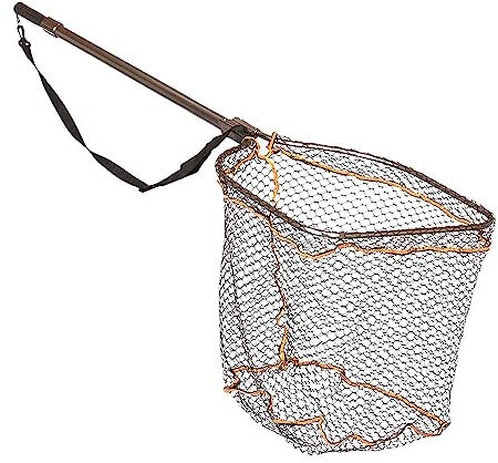 Savage Gear Full Frame Rubber mesh Landing Net L 50x65cm - Kescher zum Spinnfischen, Unterfangkescher für Raubfische, Hechtkescher